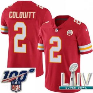 Exceptional 2020 Super Bowl LIV Nike Kansas City Refined Chiefs #2 Dustin Colquitt Red Team Color Vapor Untouchable Limited Player NFL Jersey