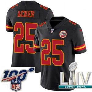Exceptional 2020 Prime Super Bowl LIV Nike Kansas City Chiefs #27 Kenneth Acker Limited Black Rush Vapor Untouchable NFL Jersey