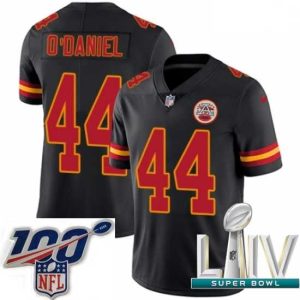 Exceptional 2020 Super Bowl LIV Nike Kansas City Chiefs #44 Dorian O'Daniel Charming Limited Black Rush Vapor Untouchable NFL Jersey