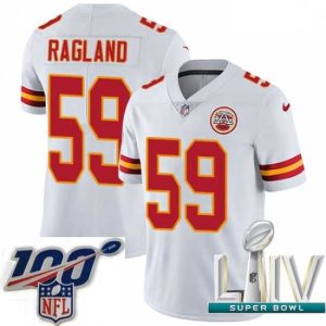 Exceptional 2020 Super Bowl LIV Nike Kansas City Chiefs #59 Reggie Ragland White Exquisite Vapor Untouchable Limited Player NFL Jersey