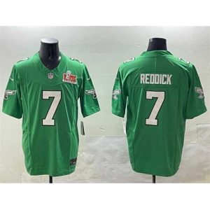 Exceptional Philadelphia Eagles 7 Haason Reddick Green 2025 Super Bowl LIX Patch F.U.S.E Throwback Vapor Untouchable Limited Stitched Football Jersey Magnificent