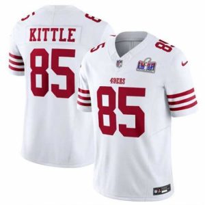 Exceptional San Francisco 49ers 85 George Kittle White 2023 F.U.S.E Vapor Untouchable Limited Stitched Football 2024 Super Bowl Enchanting LVIII Jersey