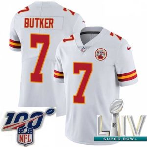 Exquisite 2020 Super Bowl LIV Nike Kansas City Chiefs #7 Harrison Butker Unique White Vapor Untouchable Limited Player NFL Jersey