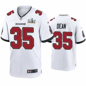 Exquisite Premium - grade Jamel Dean Buccaneers White Super Bowl Lv Game Jersey