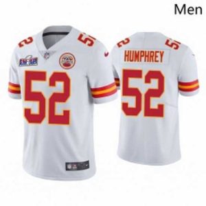 Exquisite Kansas City Chiefs 52 Creed Humphrey White Vapor Untouchable Limited Stitched Football 2024 Super Bowl LVIII Stunning Jersey