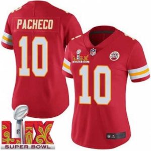 Exquisite Kansas City Chiefs Isiah Pacheco Glamorous #10 Red 2024 2025 Super Bowl LIX F.U.S.E Stitched Jersey