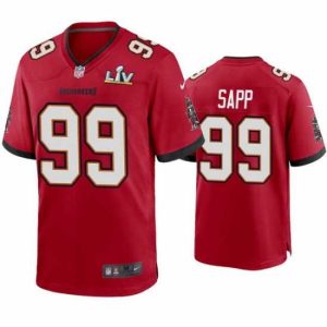 Exquisite Warren Sapp Buccaneers Red Super Bowl Lv Game Jersey Outstanding