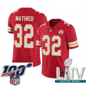 First rate 2020 Super Exquisite Bowl LIV Kansas City Chiefs #32 Tyrann Mathieu Red Team Color Vapor Untouchable Limited Player Football Jersey