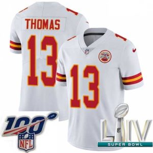 First rate 2020 Premium Super Bowl LIV Nike Kansas City Chiefs #13 De'Anthony Thomas White Vapor Untouchable Limited Player NFL Jersey