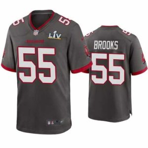 First rate Derrick Brooks Buccaneers Pewter Super Bowl Lv Game Jersey Splendid