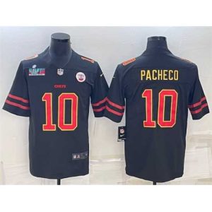 First rate Kansas City Chiefs 10 Isiah Pacheco Black Red Gold Super Bowl Magnificent LVII Patch Vapor Untouchable Limited Stitched Jersey