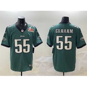 First rate Philadelphia Eagles 55 Brandon Graham Green 2025 Super Bowl LIX Patch Vapor Untouchable Limited Admirable Stitched Football Jersey