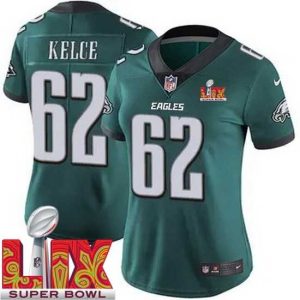 First rate Elegant Philadelphia Eagles Jason Kelce #62 Green 2024 2025 Super Bowl LIX F.U.S.E Stitched NFL Jersey