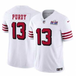 First rate San Francisco 49ers 13 Brock Purdy 2023 F.U.S.E New White Vapor Untouchable Limited Stitched Football 2024 Super Bowl Splendid LVIII Jersey