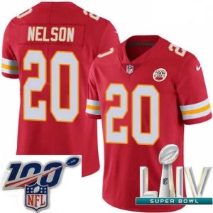 Gorgeous 2020 Super Bowl LIV Nike Kansas City Chiefs #20 Steven Nelson Red Team Color Vapor Untouchable Limited Player NFL Exquisite Jersey