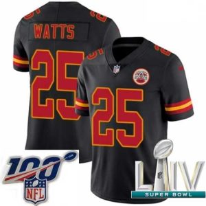 Gorgeous 2020 Super Bowl Stylish LIV Nike Kansas City Chiefs #25 Armani Watts Limited Black Rush Vapor Untouchable NFL Jersey