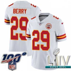 Gorgeous 2020 Super Bowl LIV Nike Kansas City Chiefs #29 Eric Berry White Vapor Untouchable Dashing Limited Player NFL Jersey