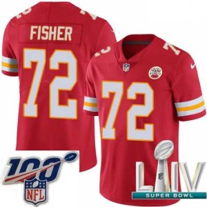 Gorgeous 2020 Super Bowl LIV Nike Kansas City Chiefs #72 Eric Fisher Red Team Color Alluring Vapor Untouchable Limited Player NFL Jersey