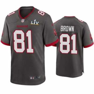 Gorgeous Antonio Brown Buccaneers Pewter Super Bowl Lv Sophisticated Game Jersey