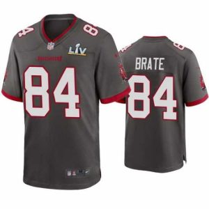 Gorgeous Cameron Brate Buccaneers Pewter Super Premium - grade Bowl Lv Game Jersey