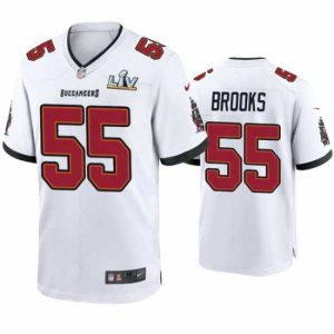 Gorgeous Derrick Brooks Buccaneers White Super Bowl Lv Game Alluring Jersey