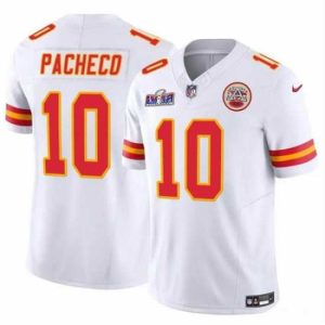 Gorgeous Kansas City Chiefs 10 Isiah Pacheco White 2023 F.U.S.E Vapor Untouchable Limited Stitched Charming 2024 Super Bowl LVIII Jersey