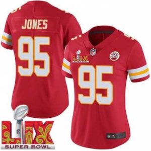 Gorgeous Kansas City Chiefs Chris Exquisite Jones #95 Red 2024 2025 Super Bowl LIX F.U.S.E Stitched Jersey