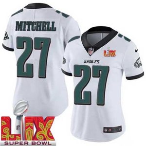 Gorgeous Philadelphia Eagles Quinyon Mitchell #27 White 2024 2025 Super Bowl LIX F.U.S.E Stitched NFL Superior Jersey