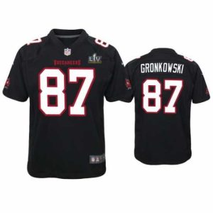 Gorgeous Amazing Rob Gronkowski Buccaneers Black Super Bowl Lv Game Fashion Jersey