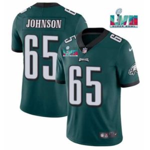 Gorgeous Toddler Philadelphia Eagles 65 Lane Johnson Green Exquisite Super Bowl LVII Patch Vapor Untouchable Limited Stitched Jersey