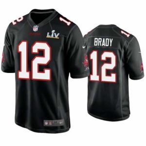 Gorgeous Tom Brady Buccaneers Black Super Bowl Lv Game Outstanding Fashion Jersey