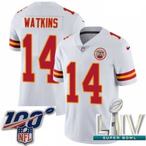 Magnificent 2020 Super Bowl LIV Nike Kansas City Chiefs #14 Sammy Watkins White Vapor Untouchable Limited Delightful Player NFL Jersey