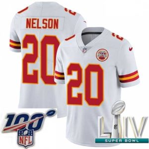 Magnificent Exquisite 2020 Super Bowl LIV Nike Kansas City Chiefs #20 Steven Nelson White Vapor Untouchable Limited Player NFL Jersey