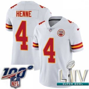 Magnificent 2020 Super Bowl LIV Nike Kansas City Chiefs #4 Chad Henne White Superb Vapor Untouchable Limited Player NFL Jersey