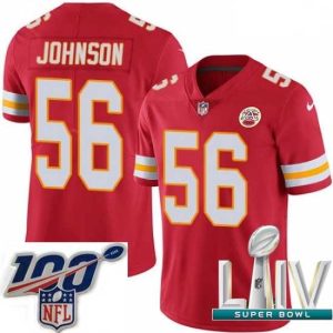 Magnificent High - quality 2020 Super Bowl LIV Nike Kansas City Chiefs #56 Derrick Johnson Red Team Color Vapor Untouchable Limited Player NFL Jersey