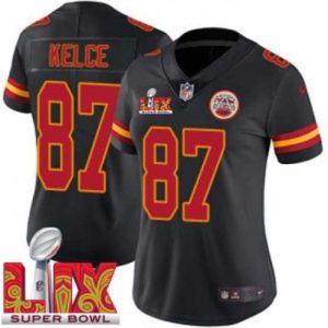 Magnificent Kansas City Chiefs Travis Kelce #87 Black 2024 2025 Super Bowl LIX F.U.S.E Stitched Jersey Stylish