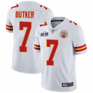 Magnificent Nike Kansas Stunning City Chiefs 7 Harrison Butker White Bound Stitched NFL Vapor Untouchable Limited 2024 Super Bowl LVIII Jersey