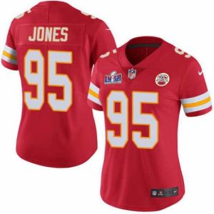 Outstanding Nike Chiefs Stylish 95 Chris Jones Red Team Color Bound Stitched NFL Vapor Untouchable Limited 2024 Super Bowl LVIII Jersey