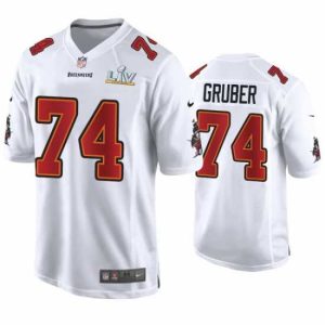Outstanding Paul Gruber Buccaneers White Super Superb Bowl Lv Game Fashion Jersey