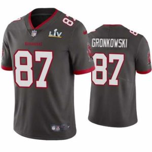 Outstanding Rob Gronkowski Buccaneers Pewter Super Bowl Lv Vapor Impressive Limited Jersey