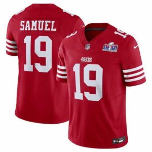 Outstanding Fantastic San Francisco 49ers 19 Deebo Samuel Red 2023 F.U.S.E Vapor Untouchable Limited Stitched Football 2024 Super Bowl LVIII Jersey
