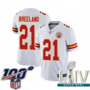 Premium 2020 Super Bowl LIV Kansas City Chiefs #21 Bashaud Breeland White Fantastic Vapor Untouchable Limited Player Football Jersey