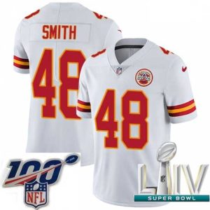 Premium 2020 Super Bowl LIV Nike Kansas City Chiefs #48 Terrance Terrific Smith White Vapor Untouchable Limited Player NFL Jersey
