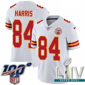 Premium 2020 Super Bowl LIV Nike Kansas City Chiefs #84 Demetrius Harris White Vapor Luxurious Untouchable Limited Player NFL Jersey