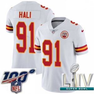 Premium 2020 Super Bowl LIV Nike Kansas City Chiefs #91 Tamba Hali White Vapor Untouchable Limited Player NFL Jersey Sophisticated