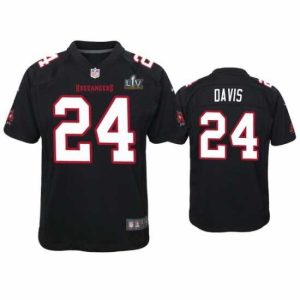 Premium Carlton Davis Exquisite Buccaneers Black Super Bowl Lv Game Fashion Jersey