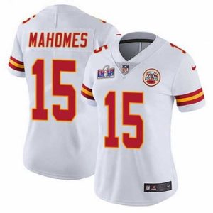 Premium Kansas City Chiefs 15 Patrick Mahomes White Vapor Untouchable Limited Gorgeous Stitched Football 2024 Super Bowl LVIII Jersey