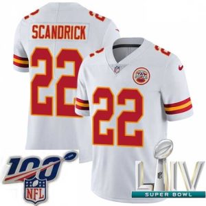 Splendid Admirable 2020 Super Bowl LIV Nike Kansas City Chiefs #22 Orlando Scandrick White Vapor Untouchable Limited Player NFL Jersey