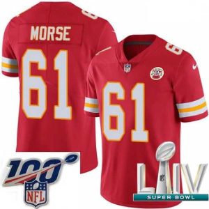 Splendid 2020 Super Bowl LIV Nike Kansas City Chiefs #61 Mitch Morse Top - notch Red Team Color Vapor Untouchable Limited Player NFL Jersey