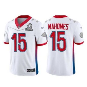 Splendid 2022 NFL Pro Bowl Kansas City Chiefs 15 Patrick Mahomes AFC White Jersey Premium